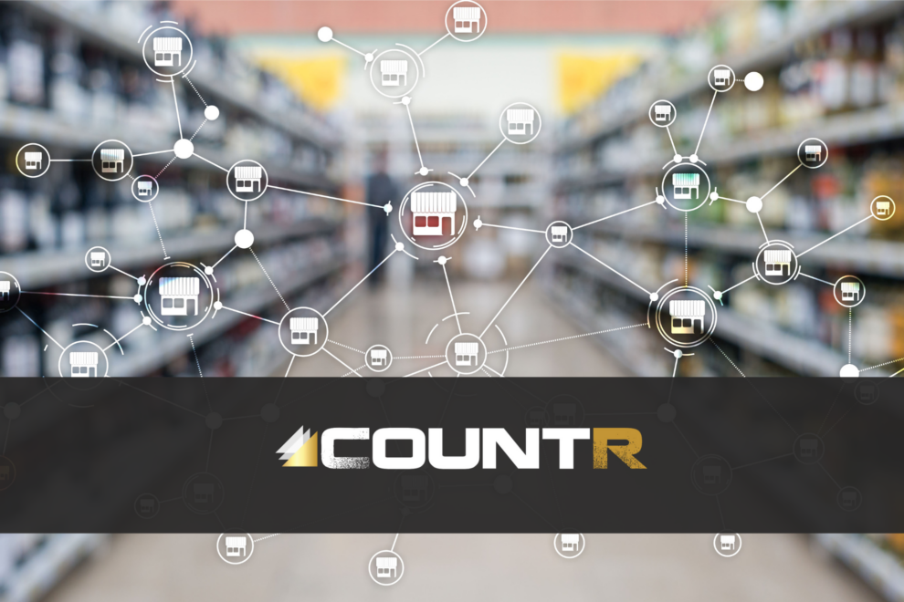 Visual representation of CountR in-store analytics connecting multiple retail stores
